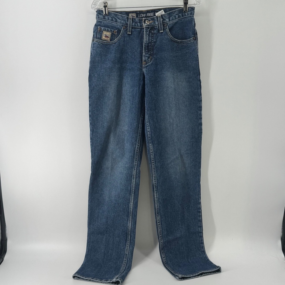 Cruel Girl Low Rise Relaxed Jeans Womens 7 XL Long Medium Wash Blue Y2K
